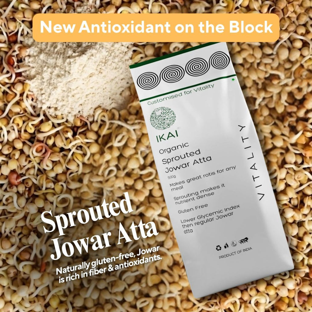 Organic Sprouted Jowar Atta | Gluten Free | Sprouted | Customised for Vitality | 500g