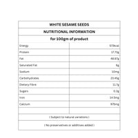 Organic White Sesame Seeds | Safed Til | Healthy Seeds | Good Fats | 100g