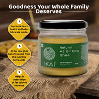 Natural A2 Gir Cow Ghee | Vedic Bilona Method | Curd Churned | 250g