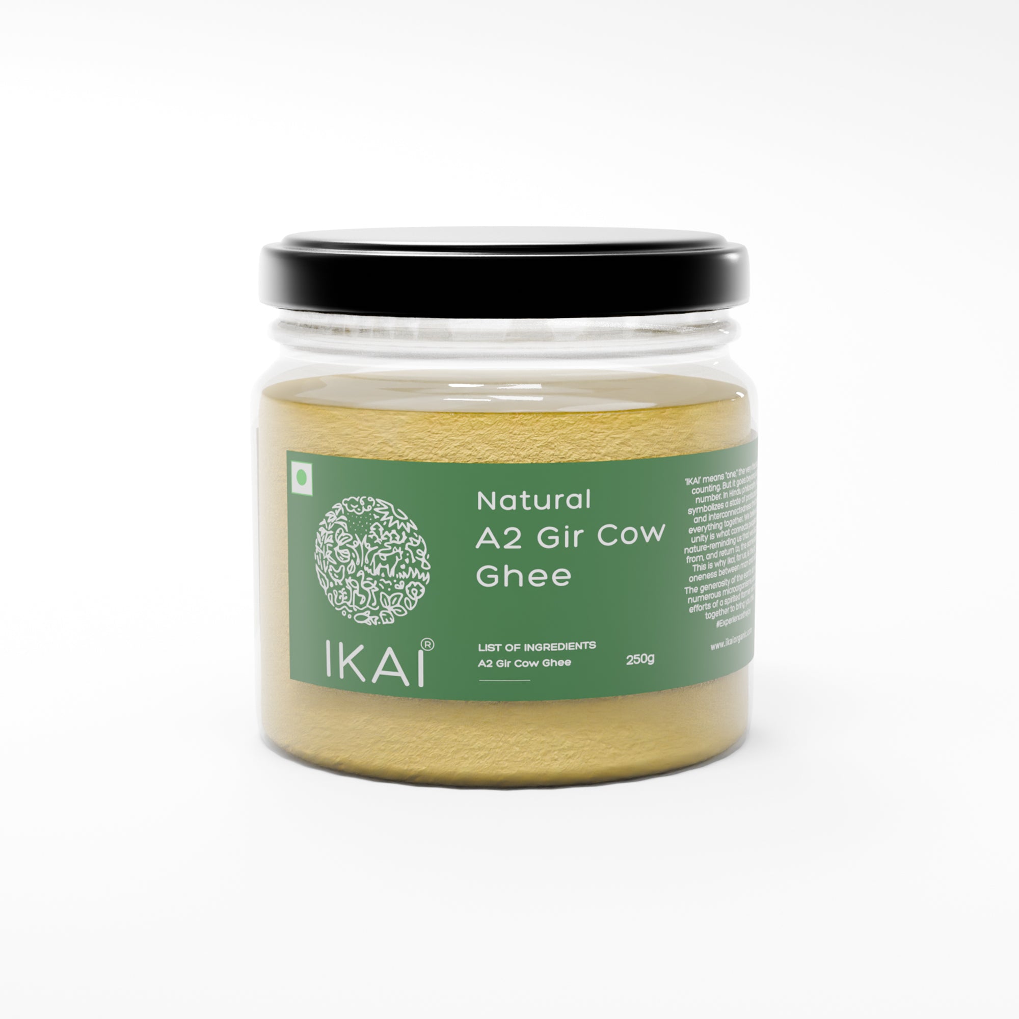 Natural A2 Gir Cow Ghee | Vedic Bilona Method | Curd Churned | 250g