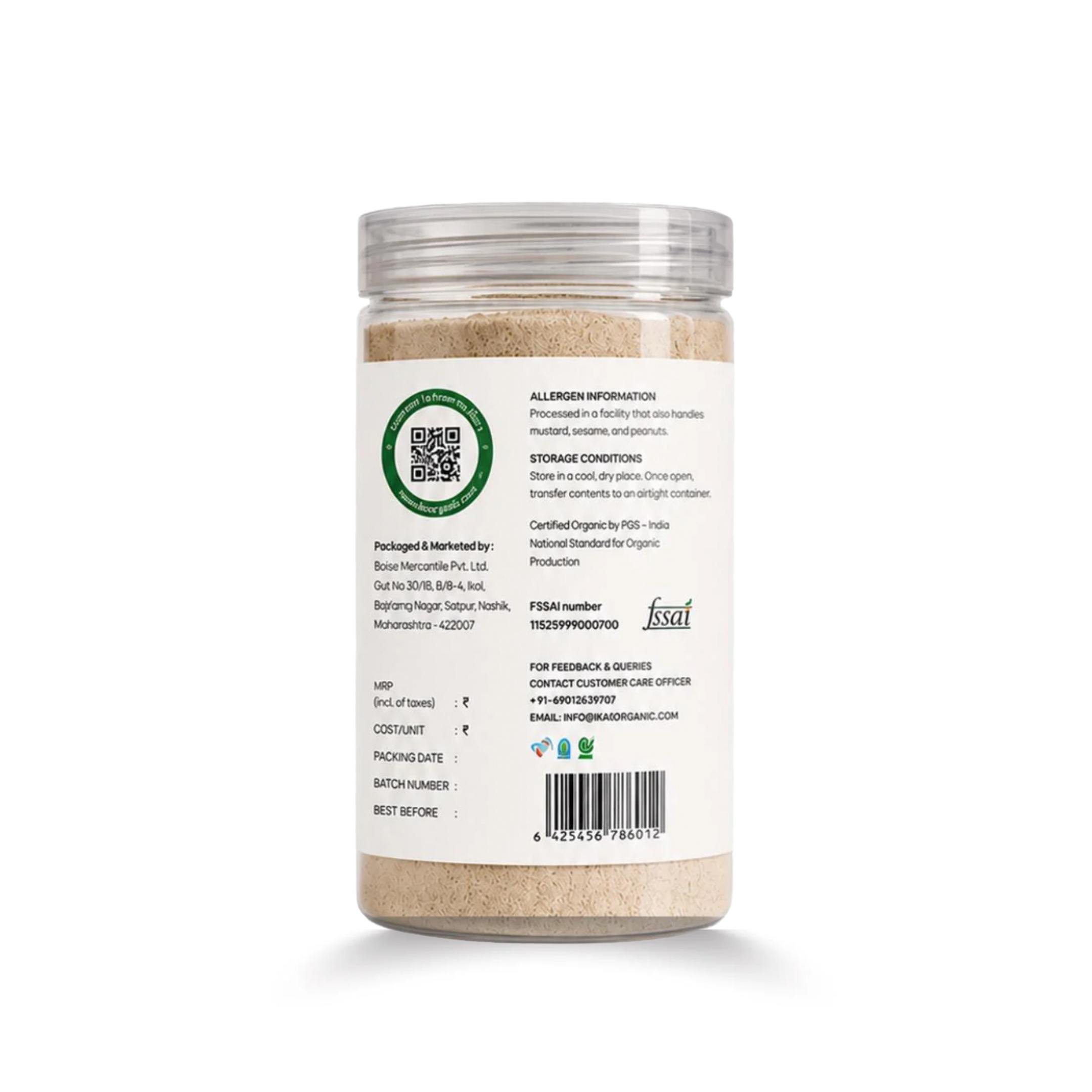 Organic Desi Protein Drink |Made from Black Chana Sattu |Natural Protein Food |Customised For Vitality |Gluten Free |250g