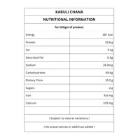 Organic Kabuli Chana | White Chickpea | 500g