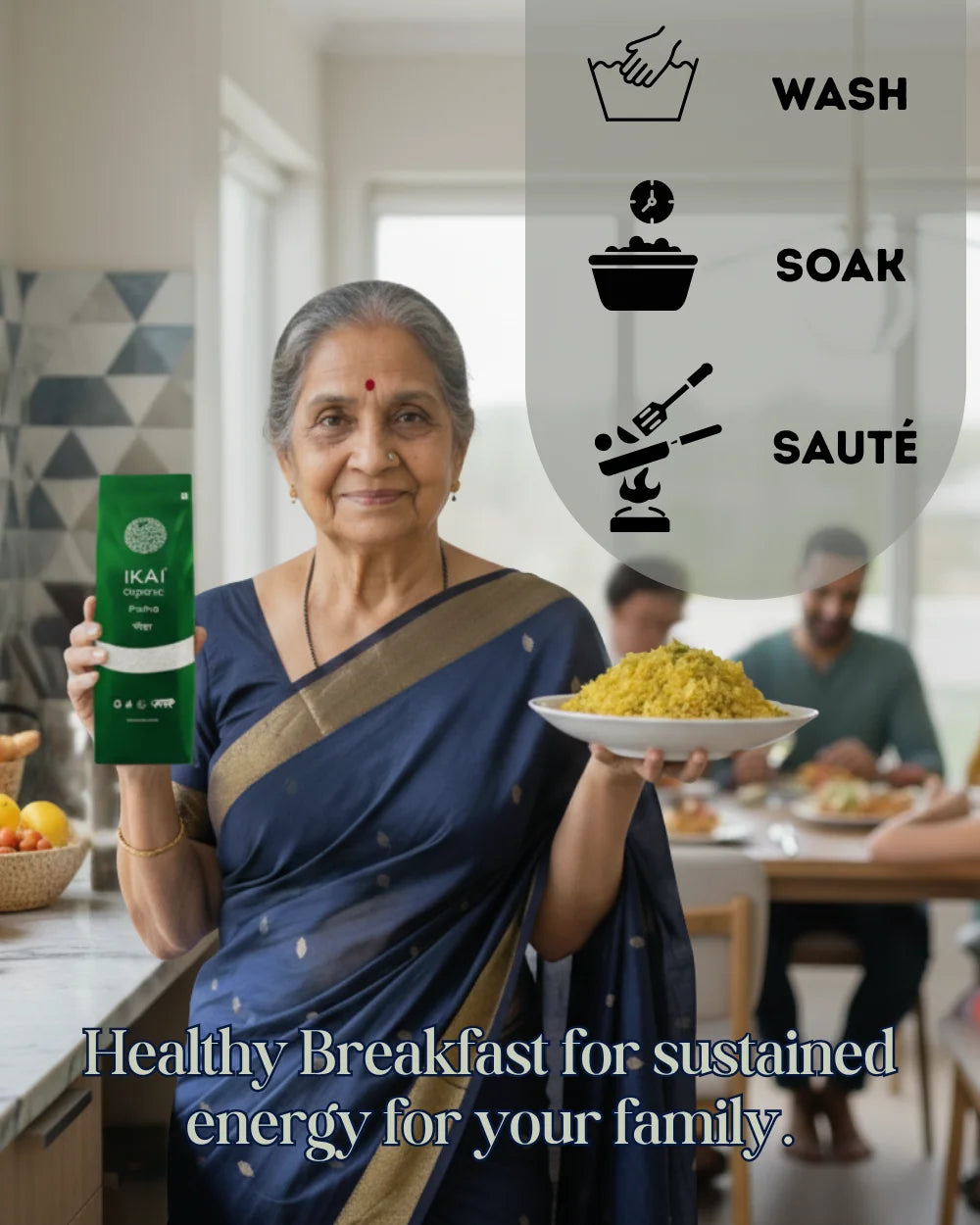 Organic Poha | Chivda | Chuda | Flattened Rice | Gluten Free | 500g | Ikai Organic