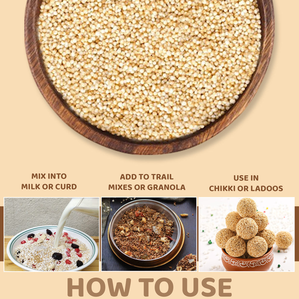 Organic Amaranth Puff | Roasted Ramdana/Rajgira | Fast Friendly | 150g