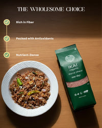 Organic Poha(Red) | Chivda | Chuda | Flattened Red Rice | Gluten Free | 500g | Ikai Organic