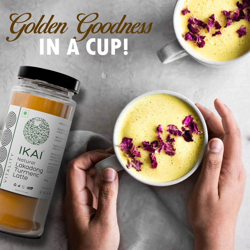 Natural Lakadong Turmeric Latte | Haldi Doodh | Customised For Vitality | Immunity Booster | 100g