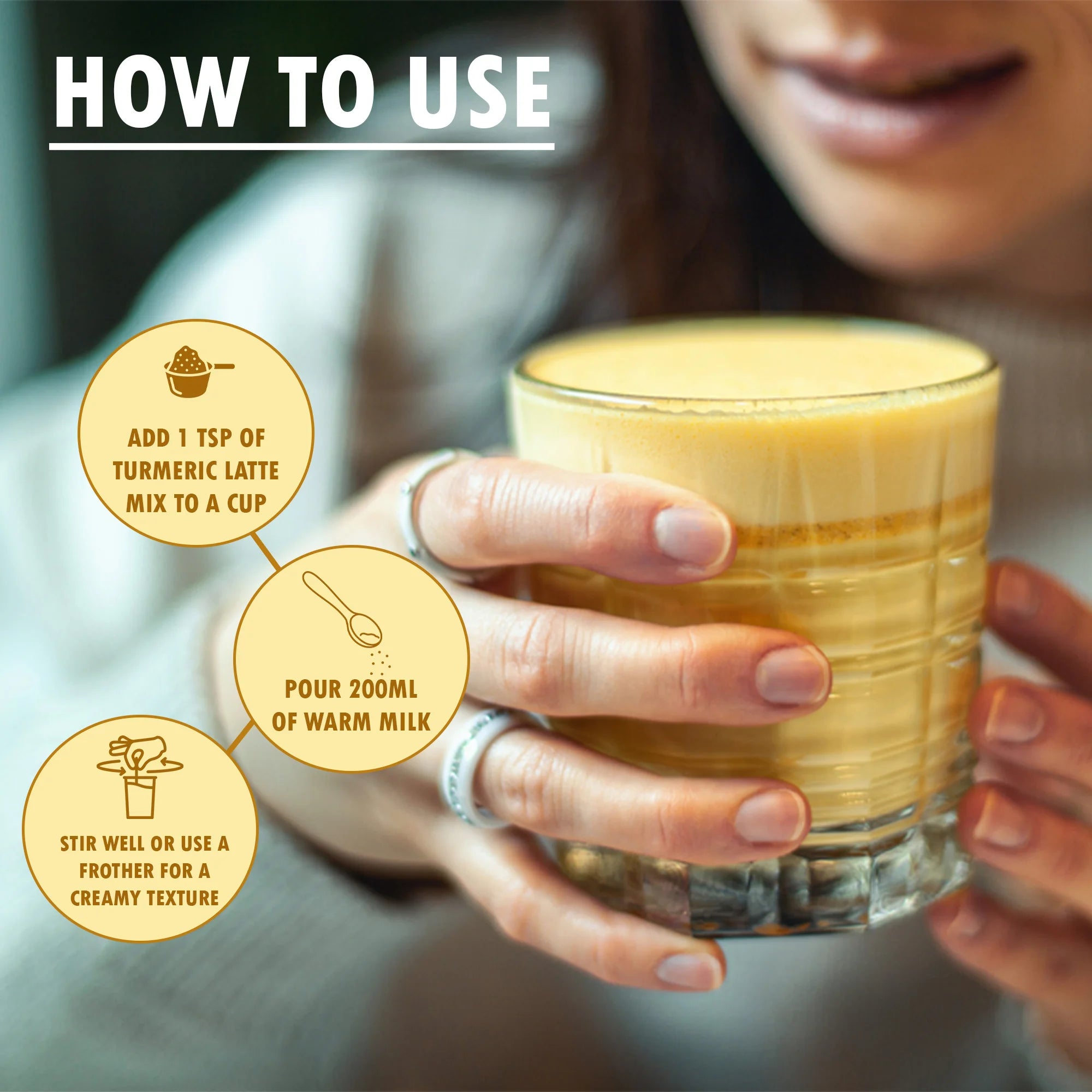 Natural Lakadong Turmeric Latte | Haldi Doodh | Customised For Vitality | Immunity Booster | 100g