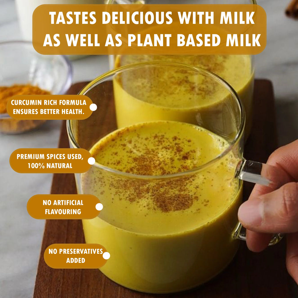 Natural Lakadong Turmeric Latte | Haldi Doodh | Customised For Vitality | Immunity Booster | 100g