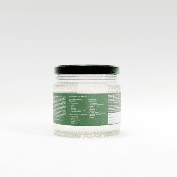 Cold Pressed Coconut Oil - Left Side
