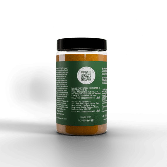 Organic Turmeric Powder - Left Side