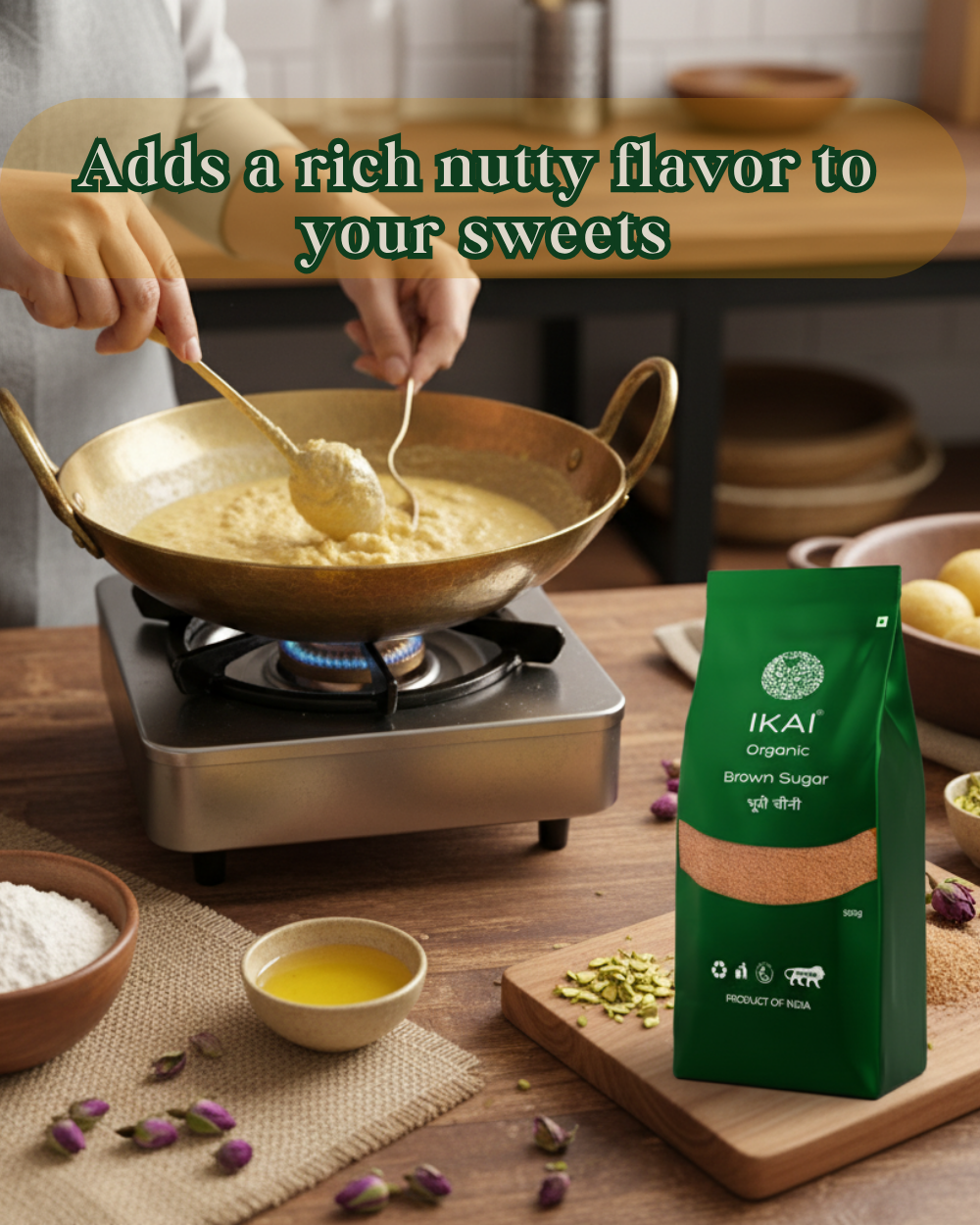 Organic Brown Sugar Unrefined Cane Sugar - Ikai