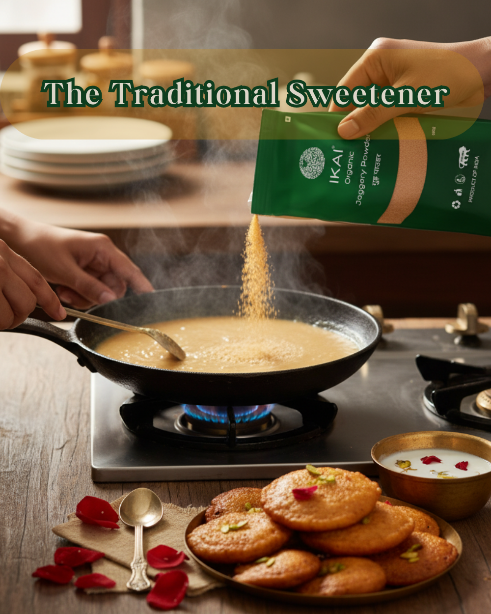 Organic Jaggery Powder Gur - Ikai