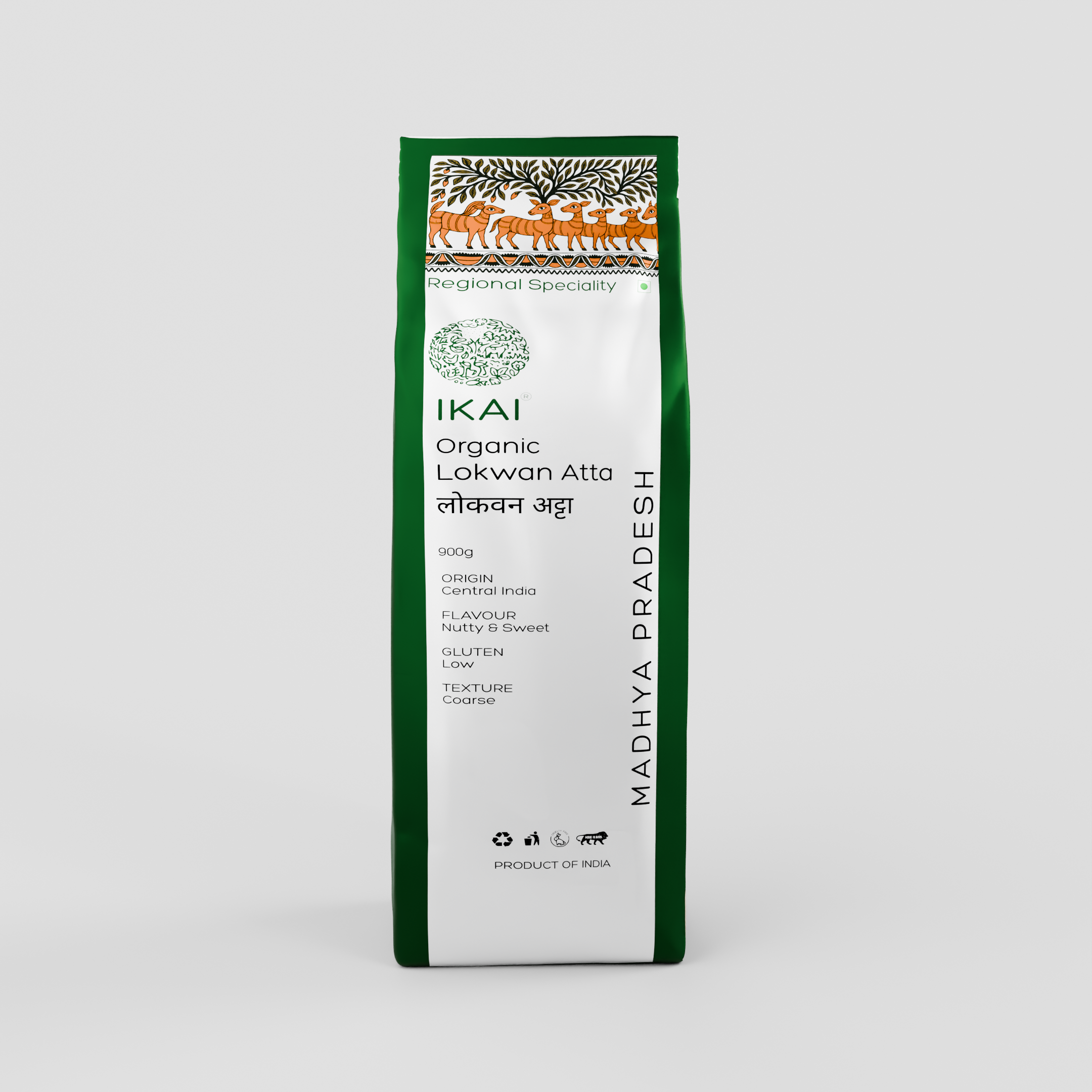 Organic Lokwan Atta Wholewheat Flour - Ikai