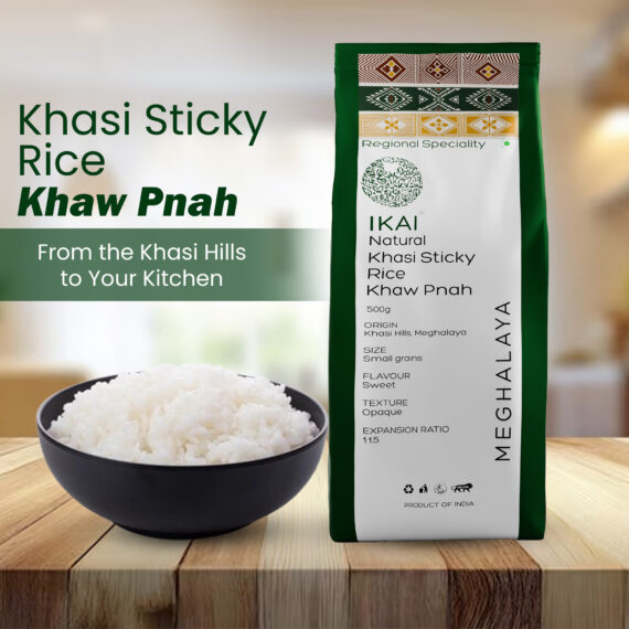 Natural Khasi Sticky Rice | Gelatinous | Regional Specialty-Meghalaya | 500g