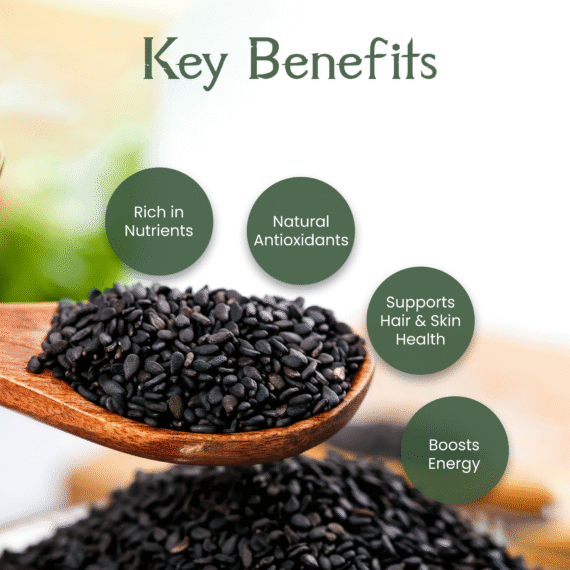 Organic Black Sesame Seeds | Kala Til | Healthy Seeds | Good Fats | 100g