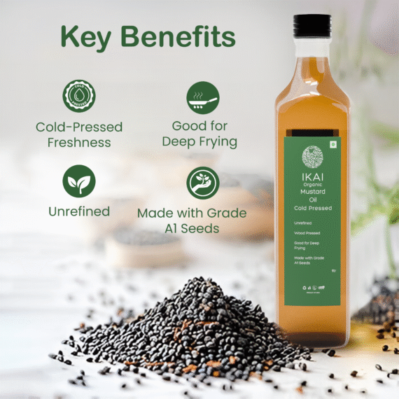 Organic Mustard Oil | Sarson Ka tel | Cold Pressed | Wood Pressed | 500ml