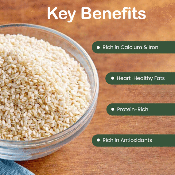 Organic White Sesame Seeds | Safed Til | Healthy Seeds | Good Fats | 100g