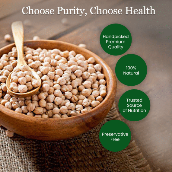 Organic Kabuli Chana | White Chickpea | Natural Protein Foods | 500g