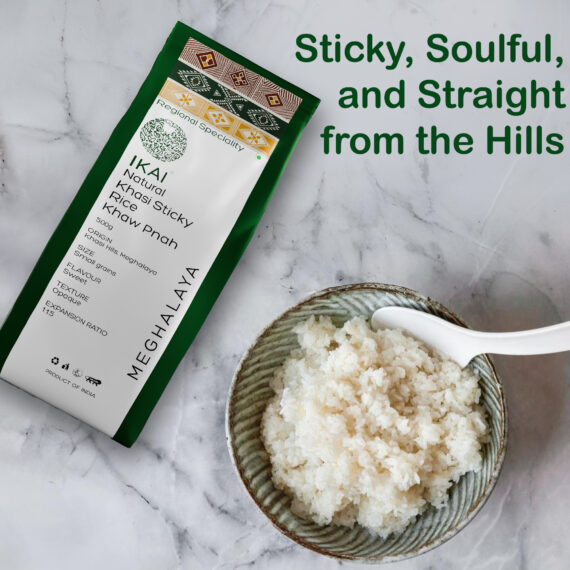 Natural Khasi Sticky Rice | Gelatinous | Regional Specialty-Meghalaya | 500g