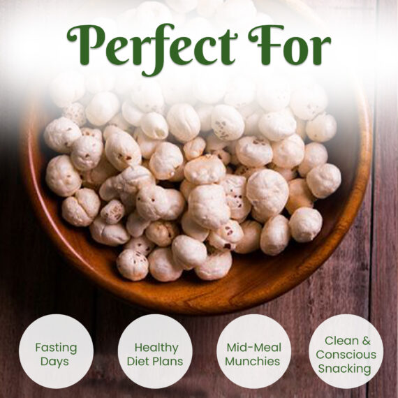 Natural Sendha Namak Makhana | Healthy Snack | Customised For Vitality | 100g