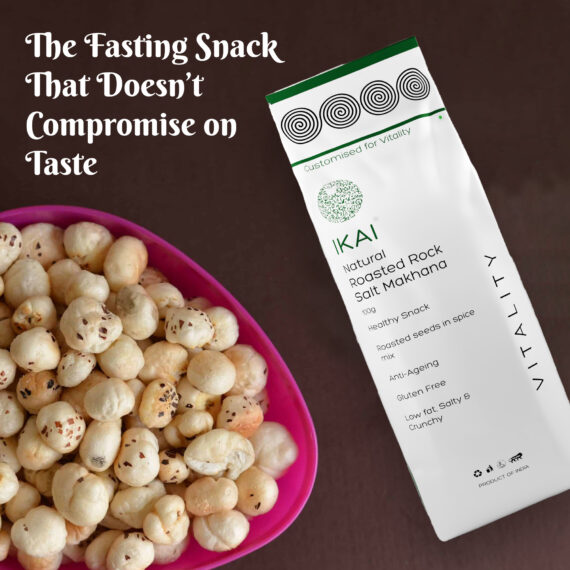 Natural Sendha Namak Makhana | Healthy Snack | Customised For Vitality | 100g